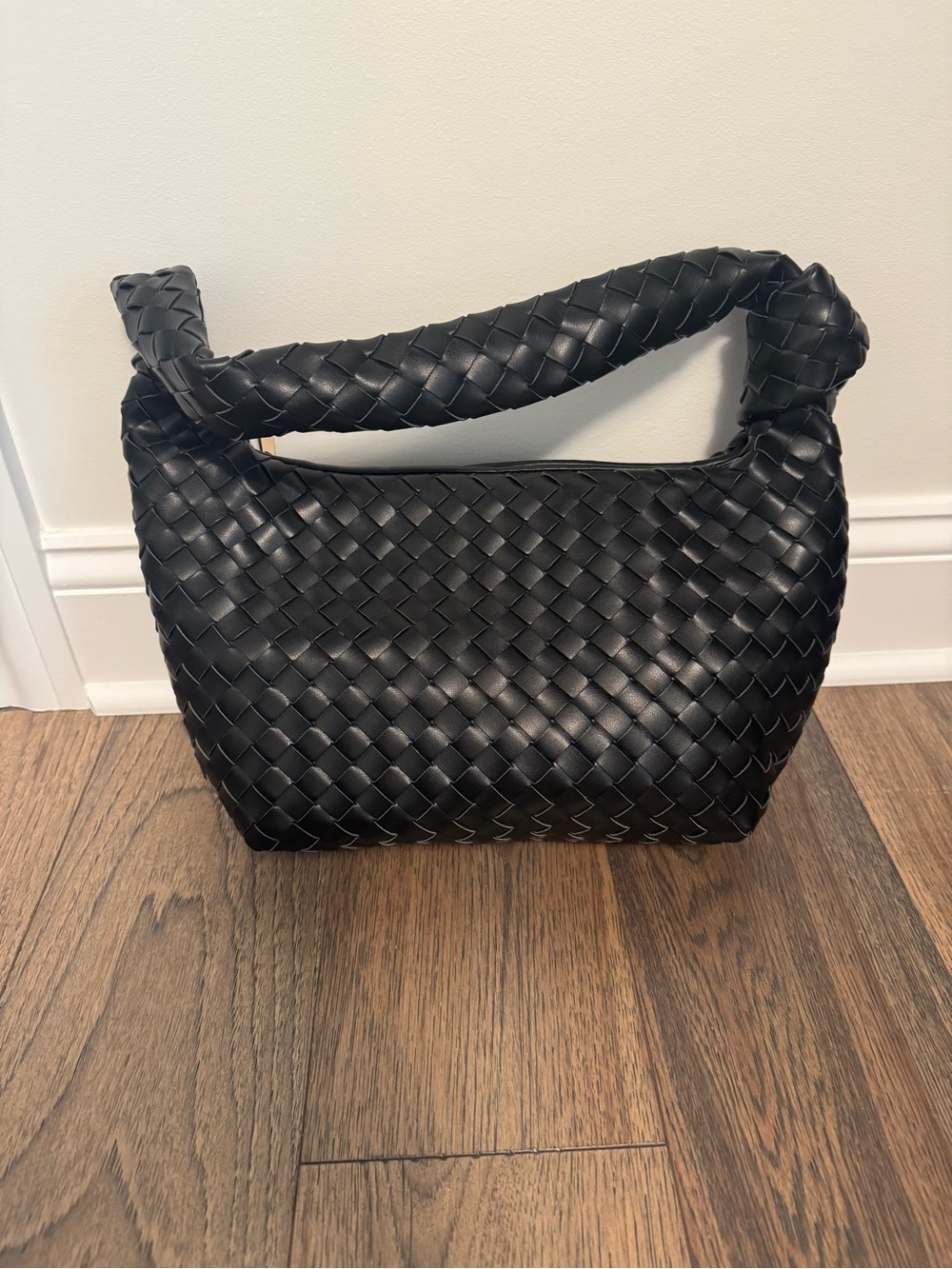 Woven Faux Leather Hobo - A New Day
